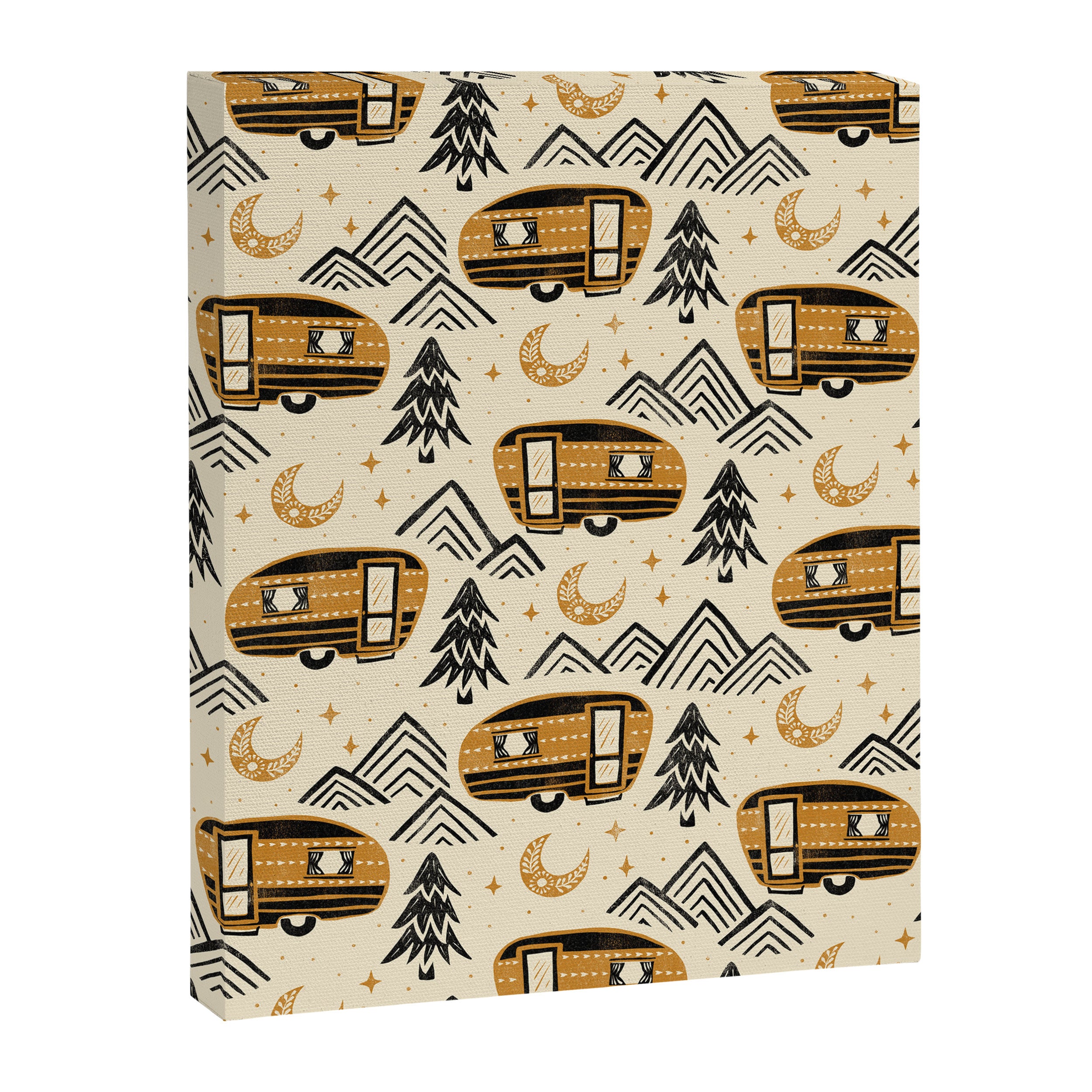 Little Camper - Cream, black, and gold Canvas Print Gallery Image 8