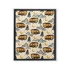 Little Camper - Cream, black, and gold Framed Canvas Print Gallery Image 8