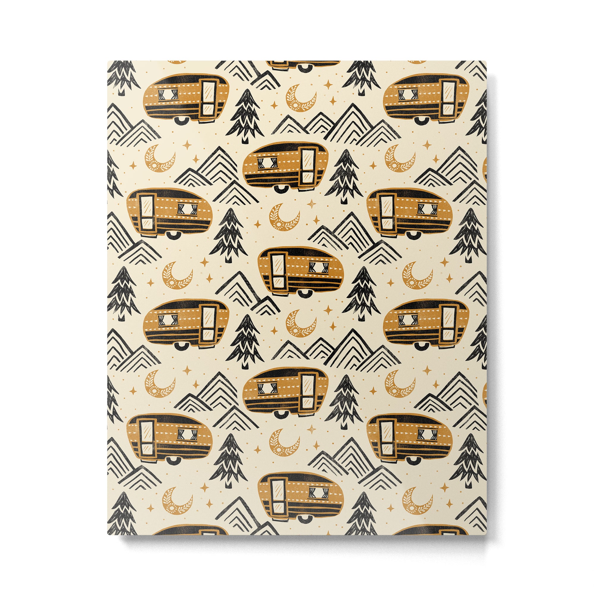 Little Camper - Cream, black, and gold Metal Print Gallery Image 6