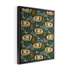 Little Camper - forest green and gold Framed Canvas Print Gallery Image 2