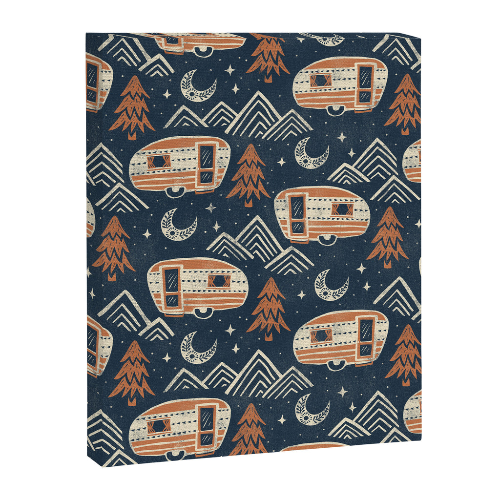 Little Camper - midnight and copper  Canvas Print Gallery Image 8