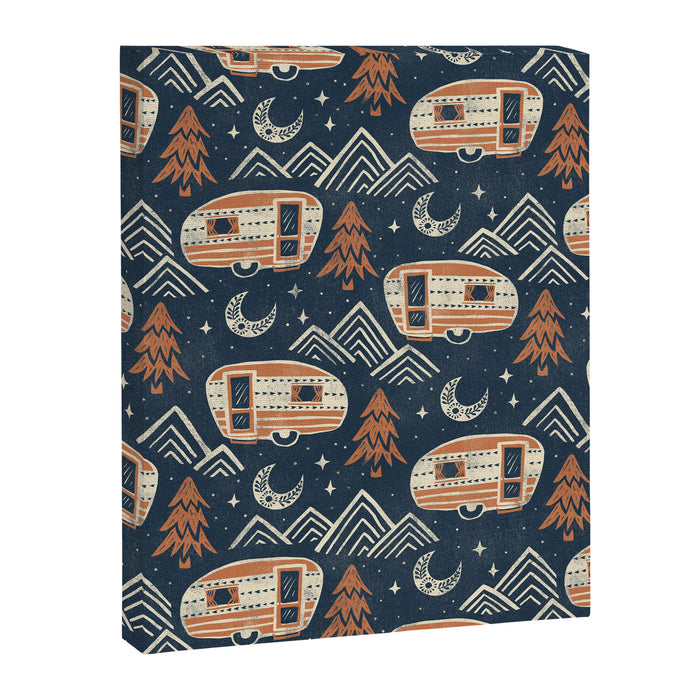Little Camper - midnight and copper  Canvas Print Gallery Image 1
