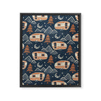 Little Camper - midnight and copper  Framed Canvas Print Gallery Image 8