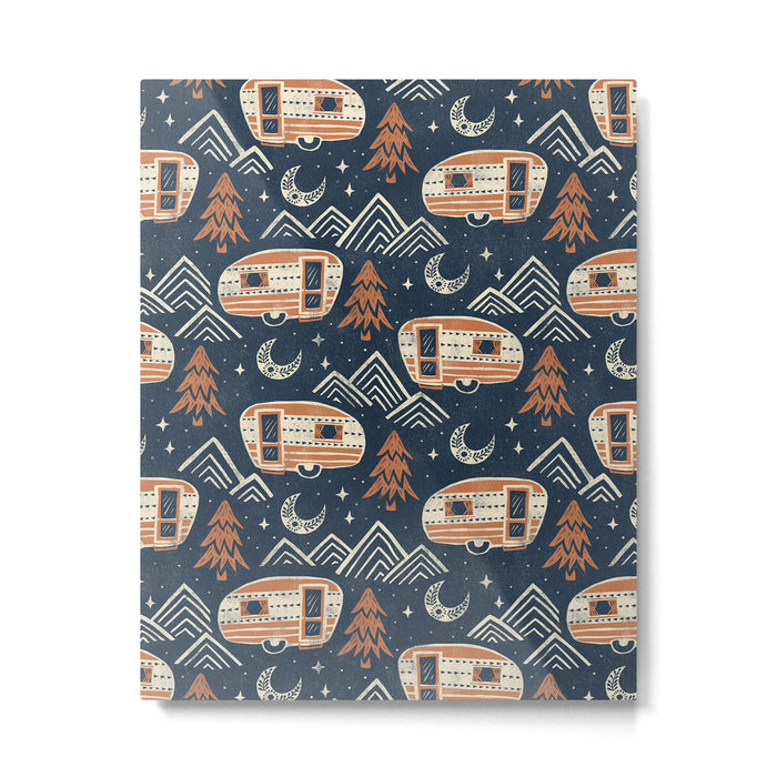 Little Camper - midnight and copper  Metal Print Gallery Image 1
