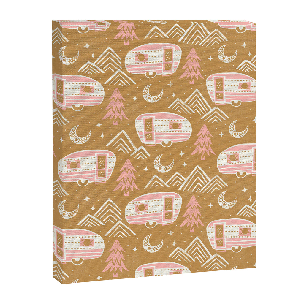 Little Camper - pink and gold Canvas Print Gallery Image 8