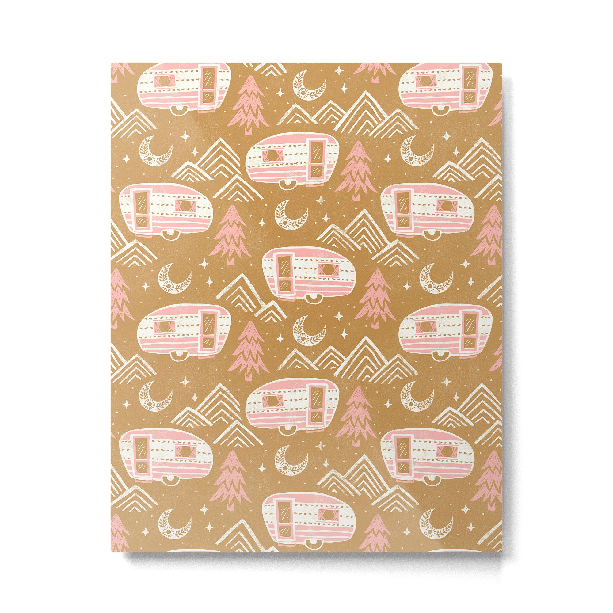 Little Camper - pink and gold Metal Print Gallery Image 6