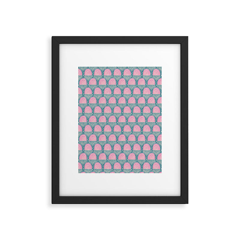 Little Rainbows - orchid and blue Framed Art Print Gallery Image 6