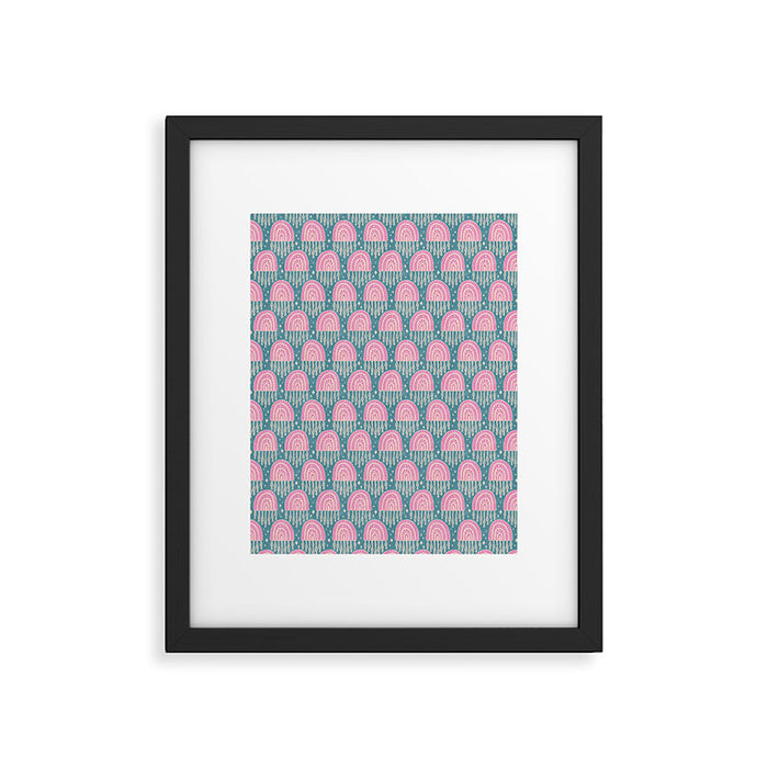 Little Rainbows - orchid and blue Framed Art Print Gallery Image 1