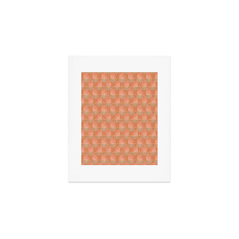 Little Rainbows - terracotta and caramel  Art Print Gallery Image 1