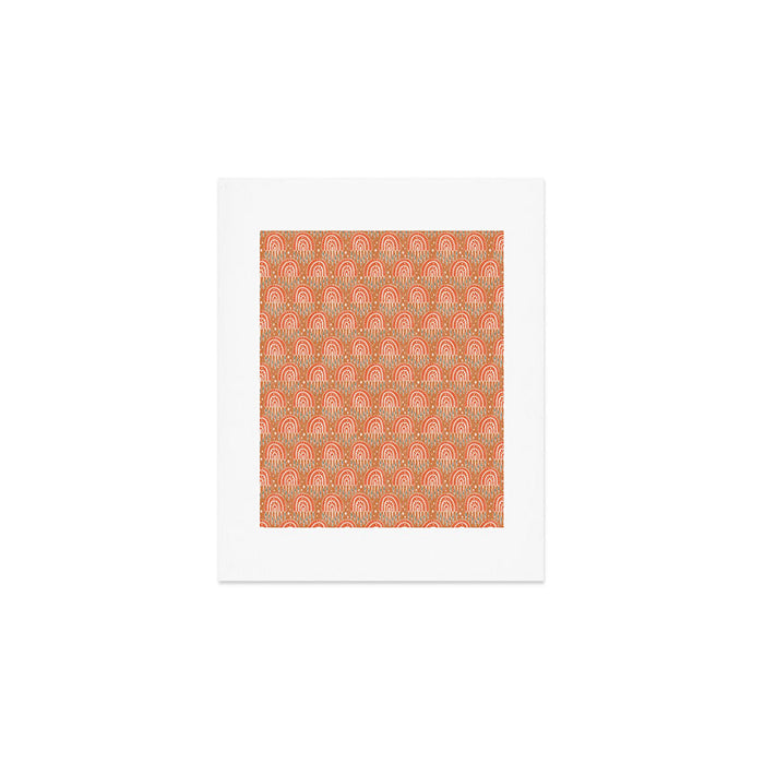 Little Rainbows - terracotta and caramel  Art Print Gallery Image 1