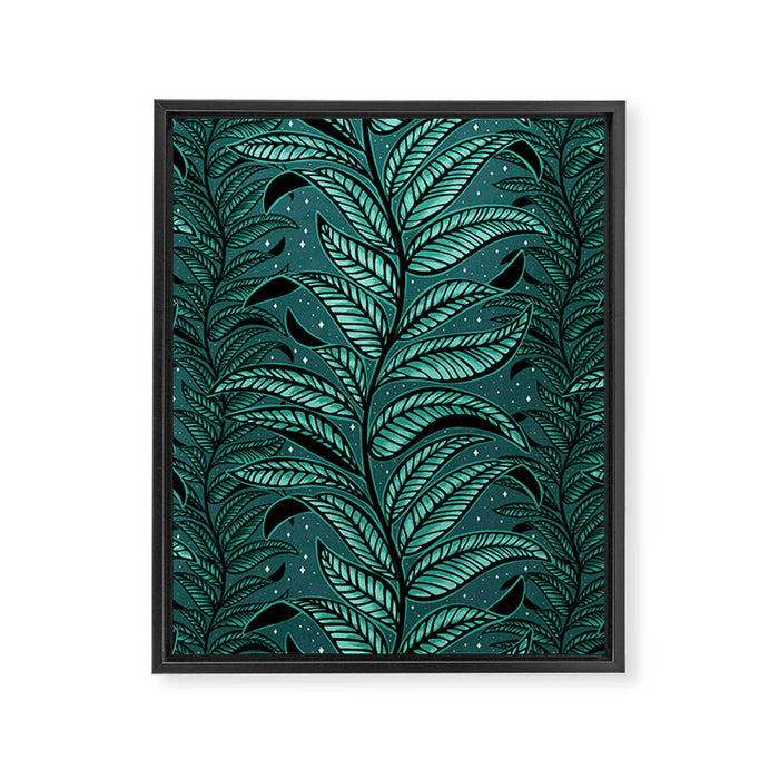 Magic Jungle Vine - green Framed Canvas Print Gallery Image 1
