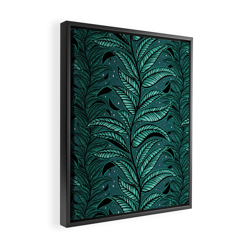 Magic Jungle Vine - green Framed Canvas Print Gallery Image 2