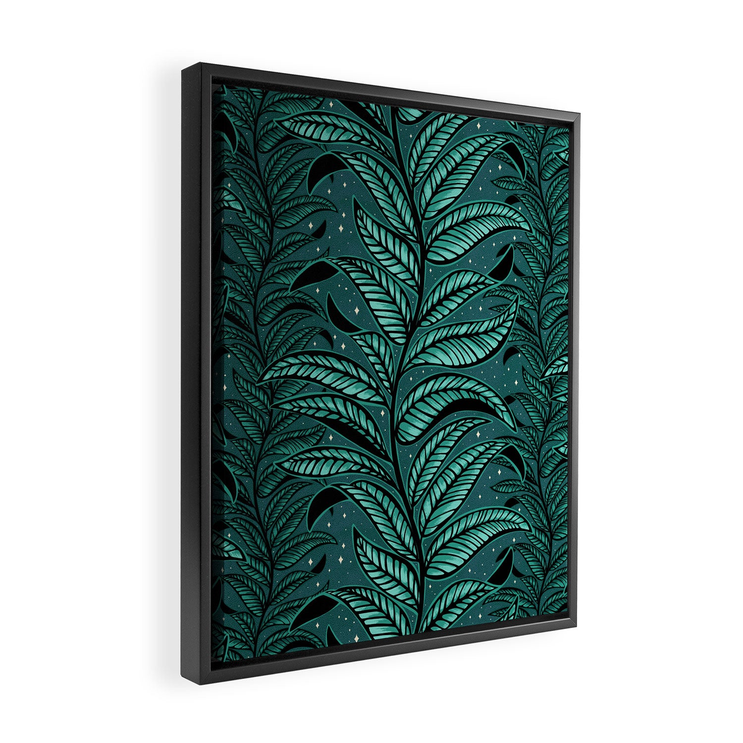 Magic Jungle Vine - green Framed Canvas Print Gallery Image 2