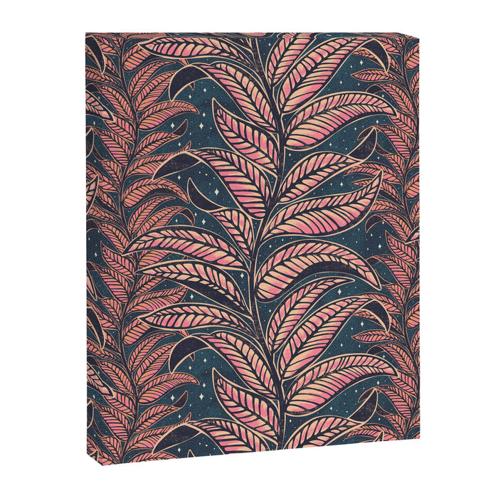 Magic Jungle Vine - midnight & peach Canvas Print Gallery Image 1