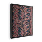 Magic Jungle Vine - midnight & peach Framed Canvas Print Gallery Image 2