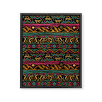 Mangatsika Mountain Stripe - Gold, pink, and teal Framed Canvas Print Gallery Image 8
