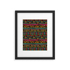 Mangatsika Mountain Stripe - Gold, pink, and teal Framed Art Print Gallery Image 6