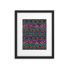 Mangatsika Mountain Stripe - Peach, Teal, Purple Framed Art Print Gallery Image 6