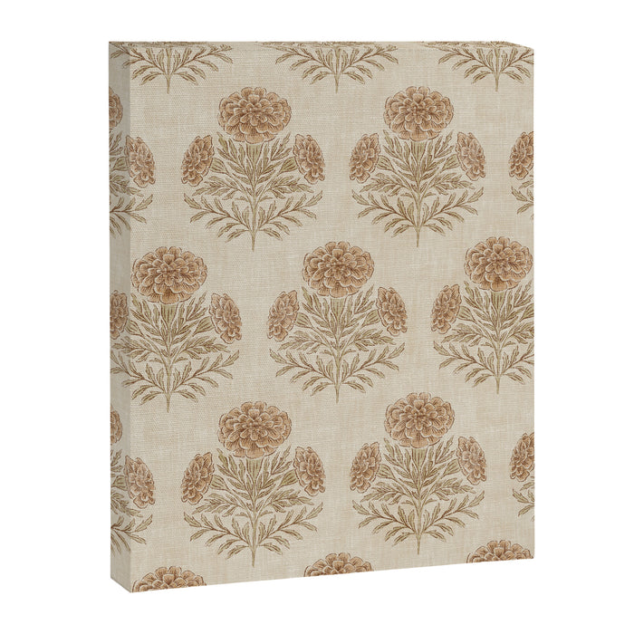 Marigold - faded terracotta and olive Canvas Print Gallery Image 1