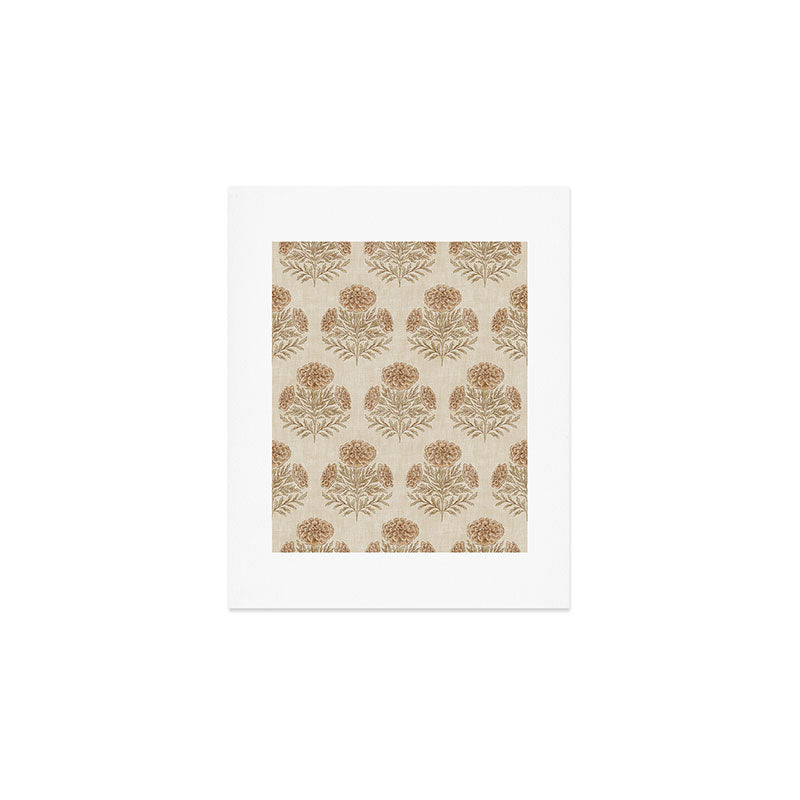 Marigold - faded terracotta and olive Art Print Gallery Image 1