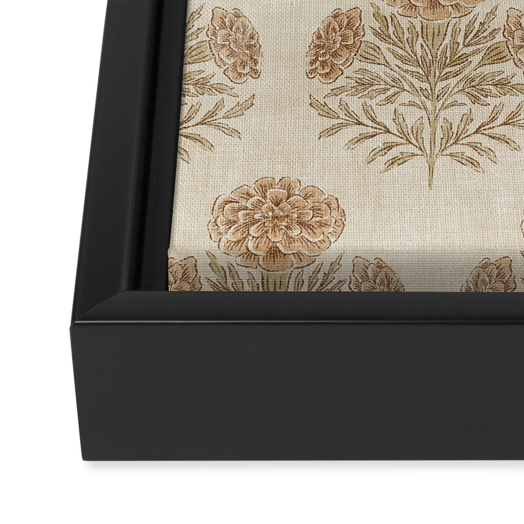 Marigold - faded terracotta and olive Framed Canvas Print Gallery Image 3