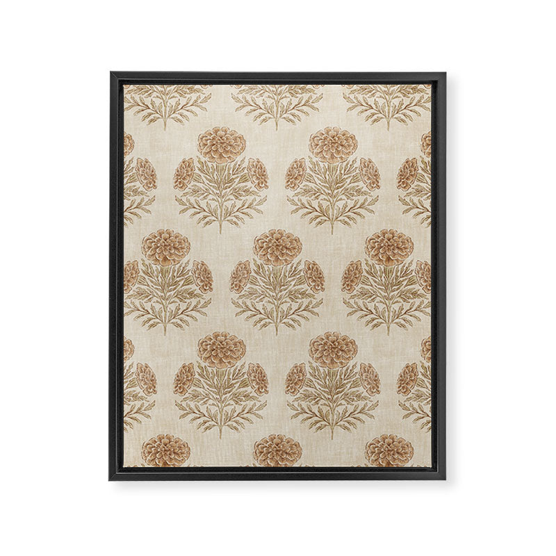 Marigold - faded terracotta and olive Framed Canvas Print Gallery Image 8