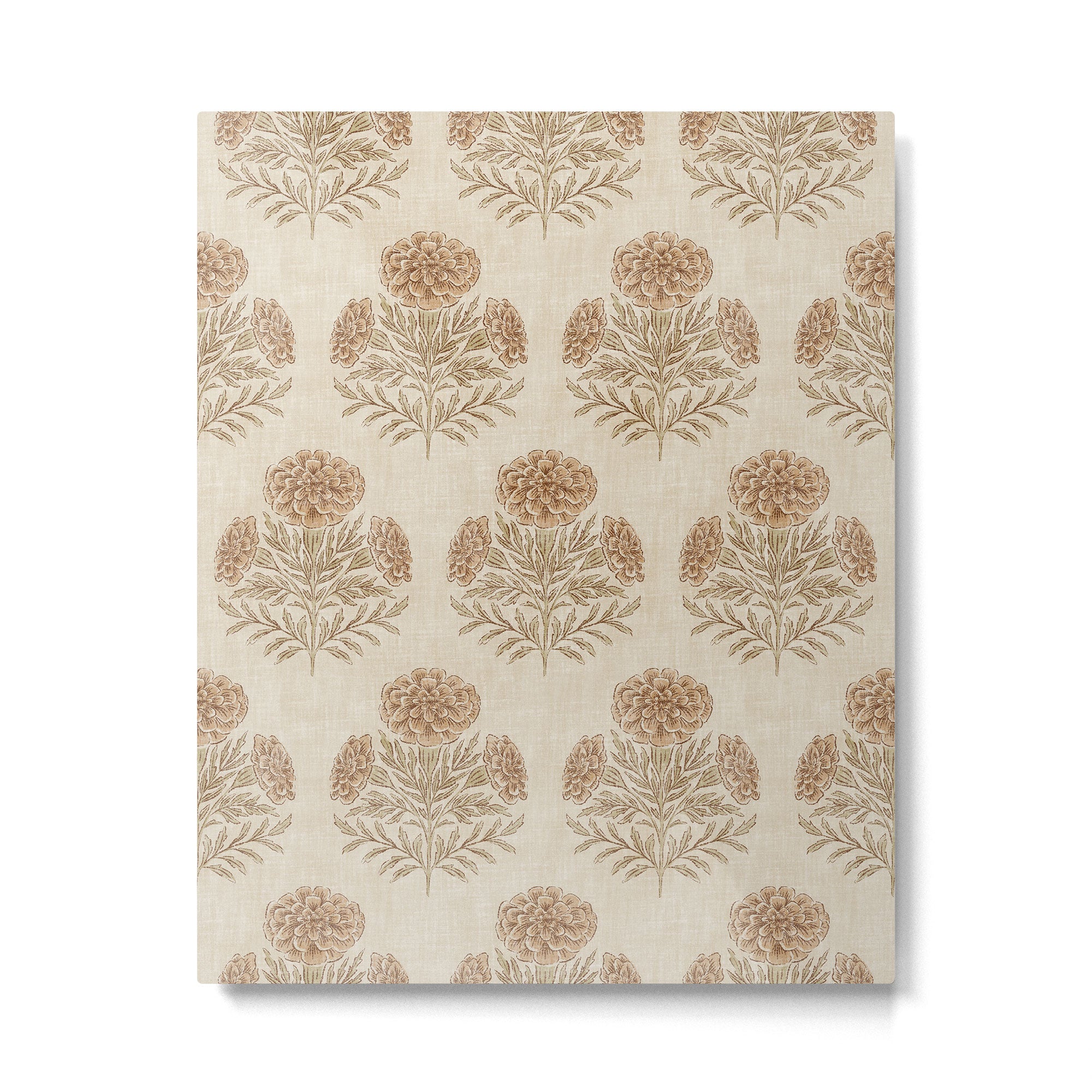 Marigold - faded terracotta and olive Metal Print Gallery Image 6