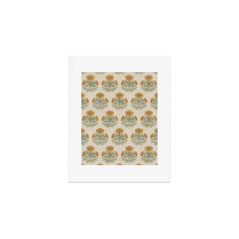 Marigold - golden yellow Art Print Gallery Image 1