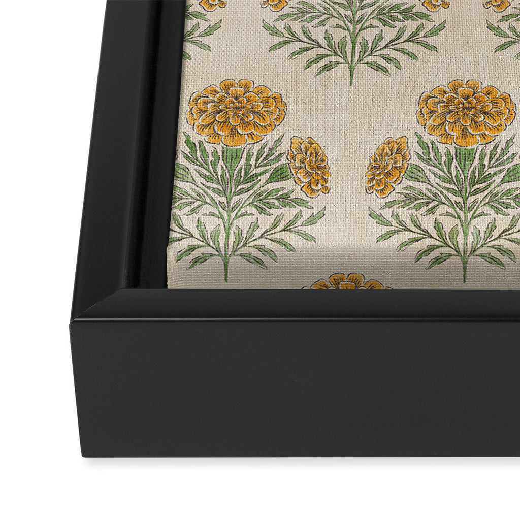 Marigold - golden yellow Framed Canvas Print Gallery Image 3