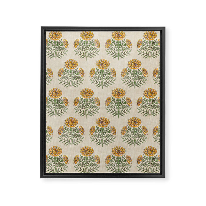 Marigold - golden yellow Framed Canvas Print Gallery Image 1
