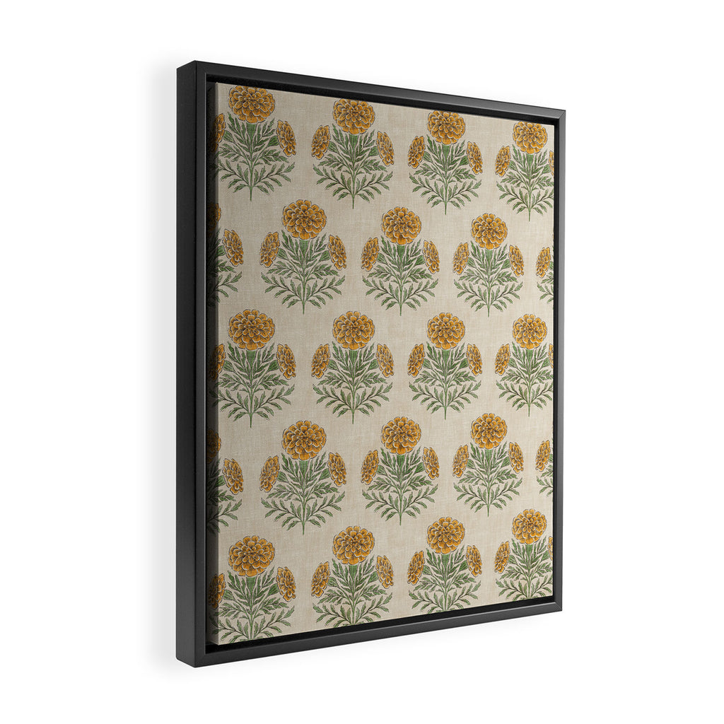 Marigold - golden yellow Framed Canvas Print Gallery Image 2