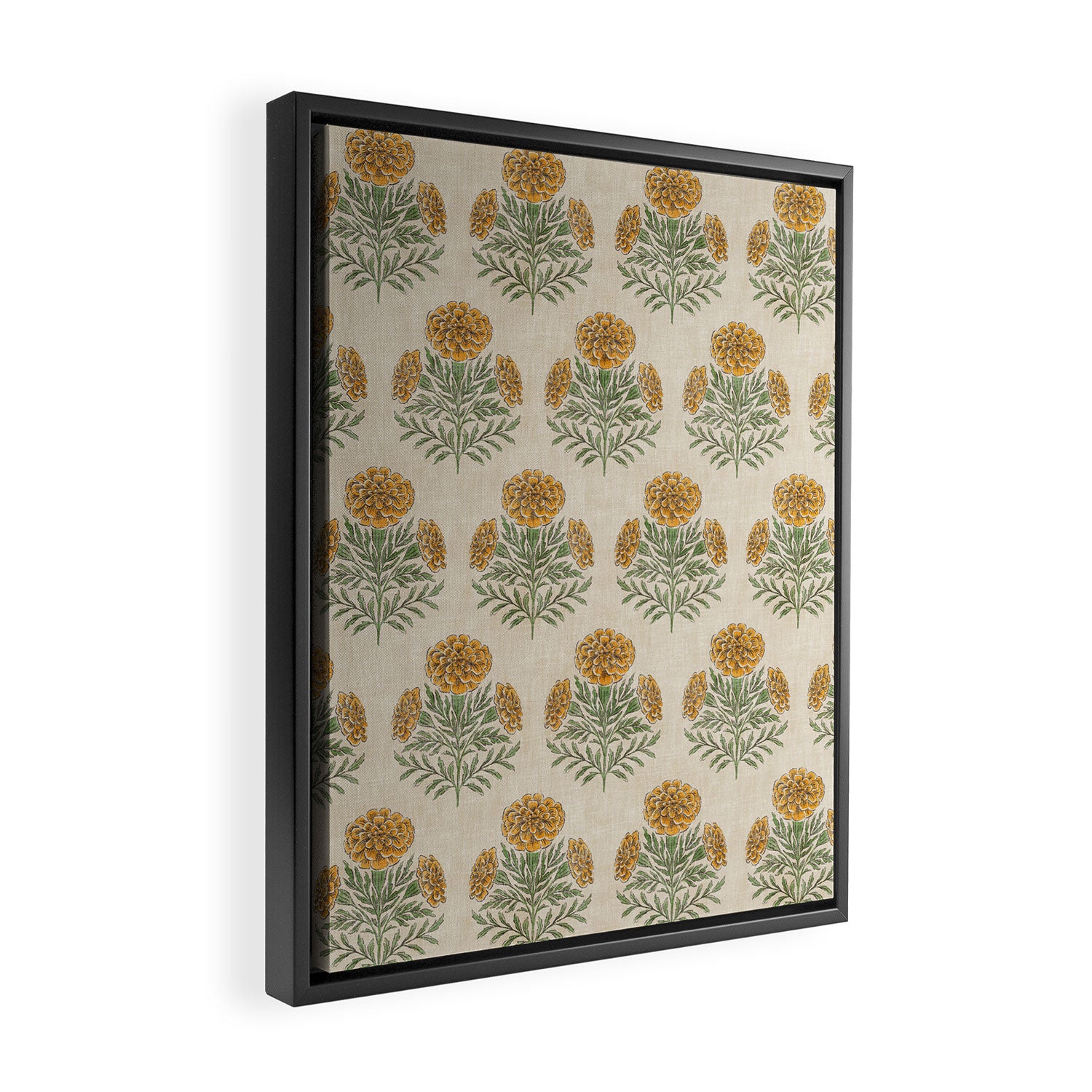 Marigold - golden yellow Framed Canvas Print Gallery Image 2