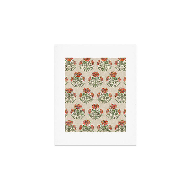Marigold - persimmon Art Print Gallery Image 1