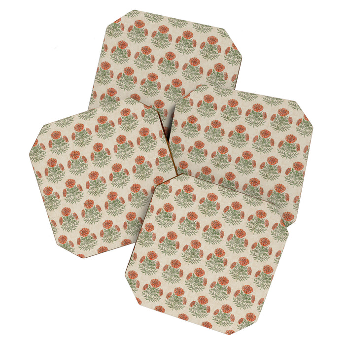 Marigold - persimmon Coaster Gallery Image 1