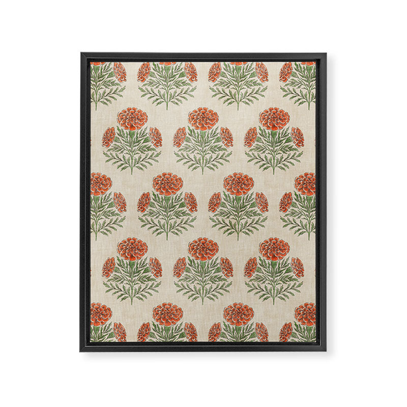 Marigold - persimmon Framed Canvas Print Gallery Image 8