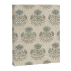 Marigold - sage and dusty blue on linen Canvas Print Gallery Image 8