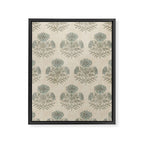 Marigold - sage and dusty blue on linen Framed Canvas Print Gallery Image 8