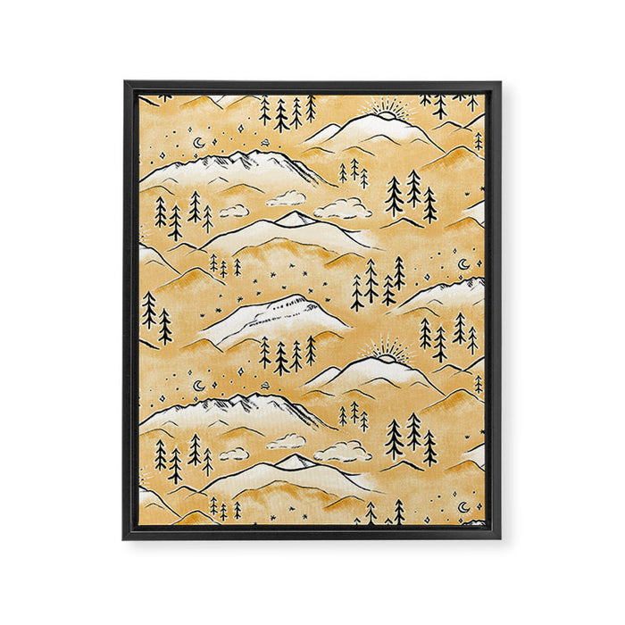 Monte Vista - marigold  Framed Canvas Print Gallery Image 1