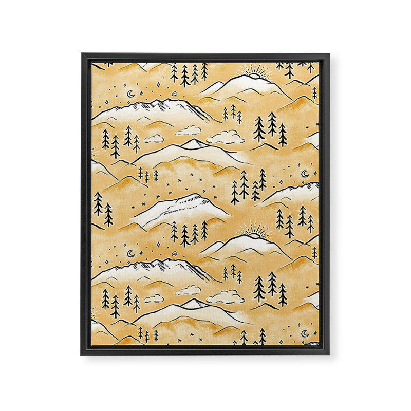 Monte Vista - marigold  Framed Canvas Print Gallery Image 8