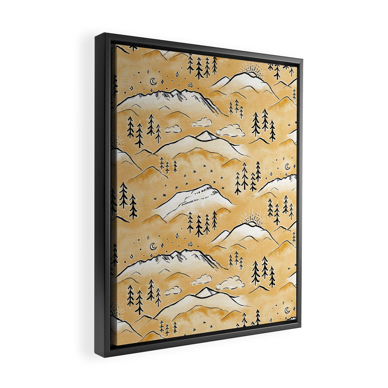 Monte Vista - marigold  Framed Canvas Print Gallery Image 2
