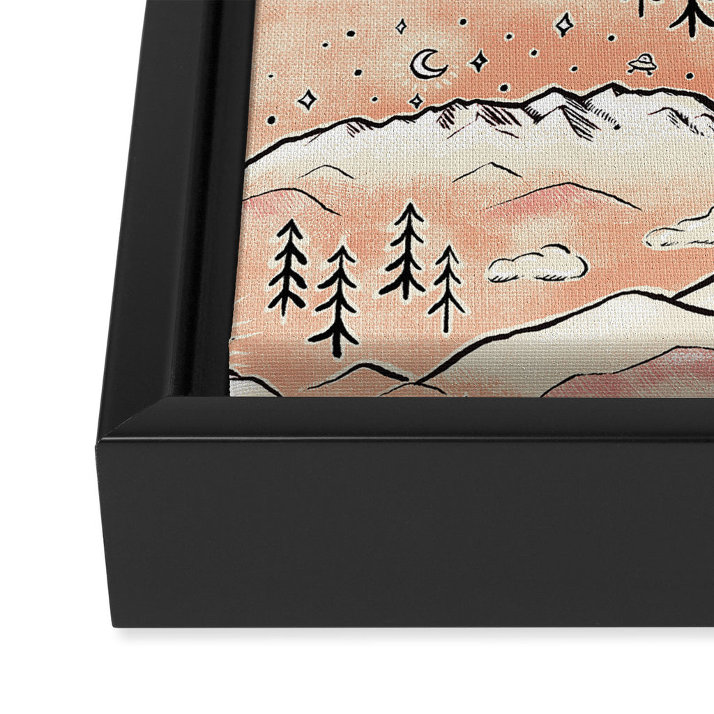 Monte Vista - peach Framed Canvas Print Gallery Image 3