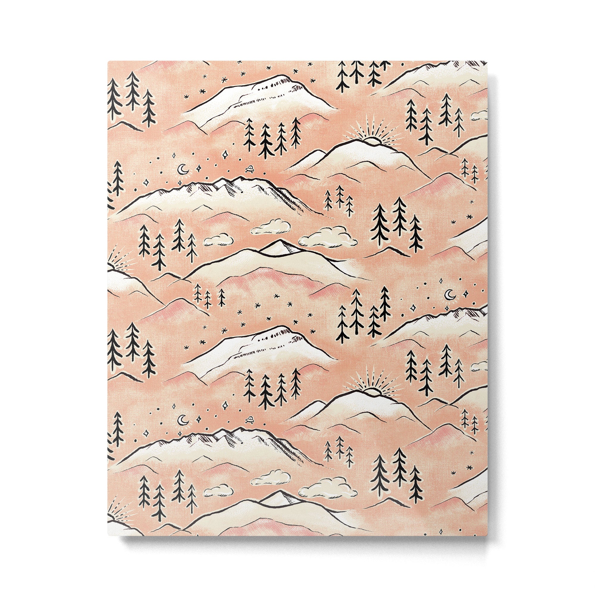 Monte Vista - peach Metal Print Gallery Image 6