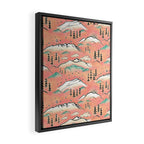 Monte Vista - pink peach and teal Framed Canvas Print Gallery Image 2