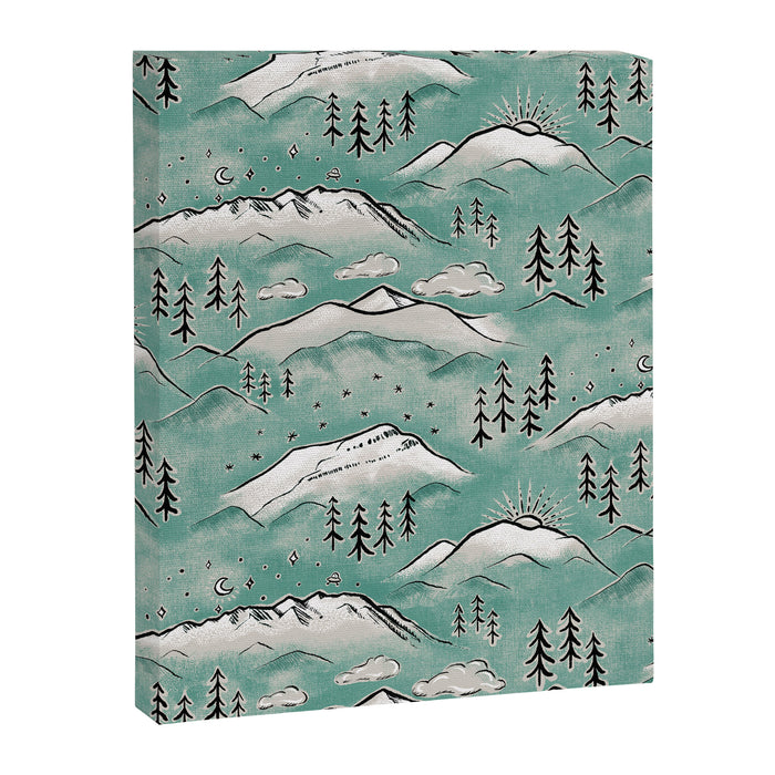 Monte Vista - Turquoise and silver Canvas Print Gallery Image 1