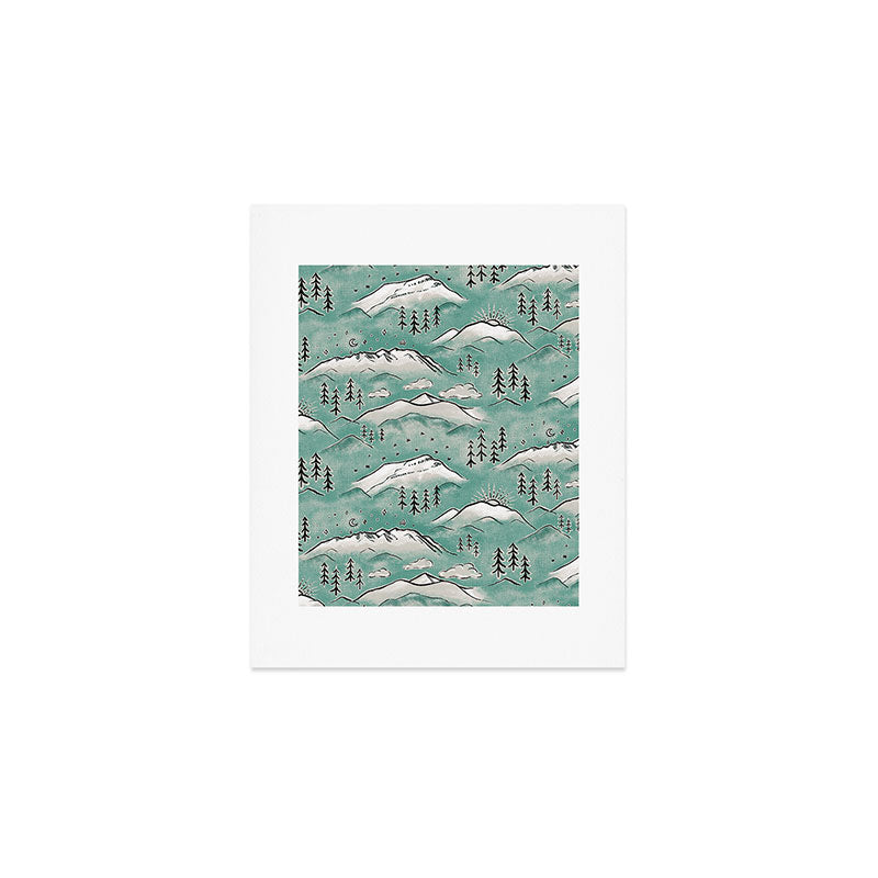 Monte Vista - Turquoise and silver Art Print Gallery Image 1