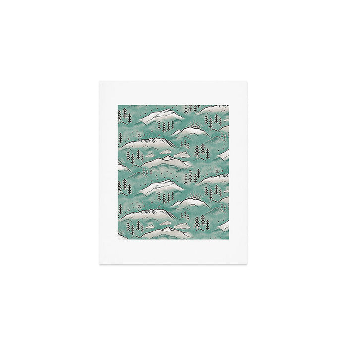 Monte Vista - Turquoise and silver Art Print Gallery Image 1