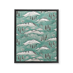 Monte Vista - Turquoise and silver Framed Canvas Print Gallery Image 8