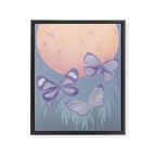 Moonrise Meadow Butterflies Framed Canvas Print Gallery Image 6