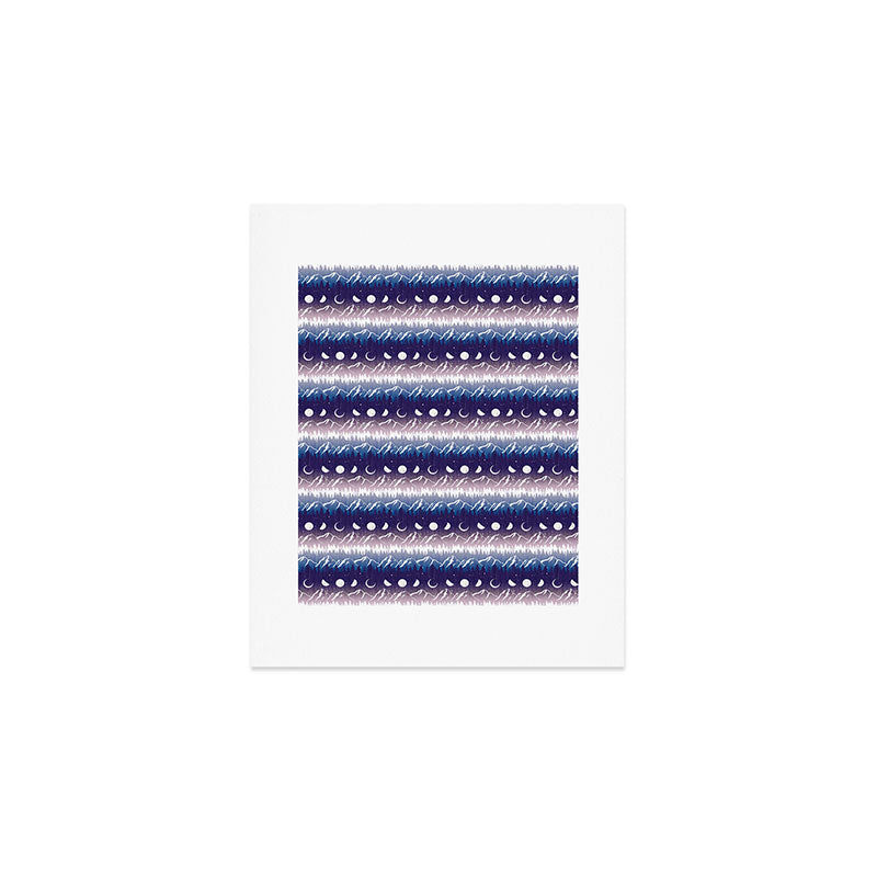 Mountains & Moons Stripe Art Print Gallery Image 1
