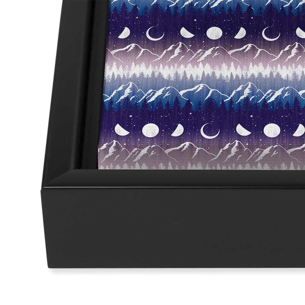 Mountains & Moons Stripe Framed Canvas Print Gallery Image 3